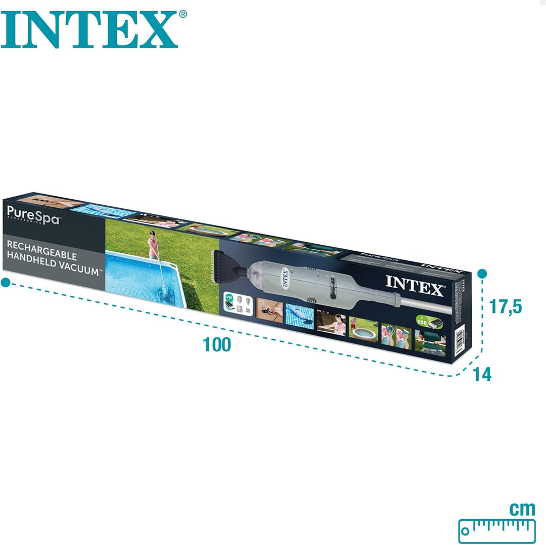 Intex Underwater Handheld Vacuum Cleaner Battery Operated Pool Vacuum Cleaner Grey Single, Single
