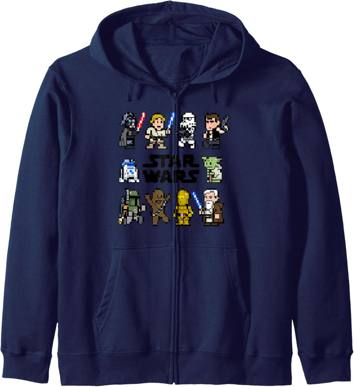 Star Wars Group Shot 8-Bit Classic Characters Kapuzenjacke