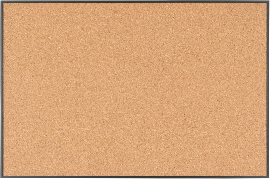 Bi-Office Pinnwand New Basic, Korktafel mit Schwarzem MDF Rahmen, 885x585 mm Schwarz Rahmen 885x585