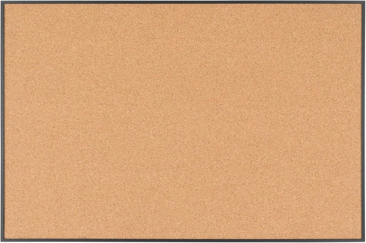 Bi-Office Pinnwand New Basic, Korktafel mit Schwarzem MDF Rahmen, 885x585 mm Schwarz Rahmen 885x585