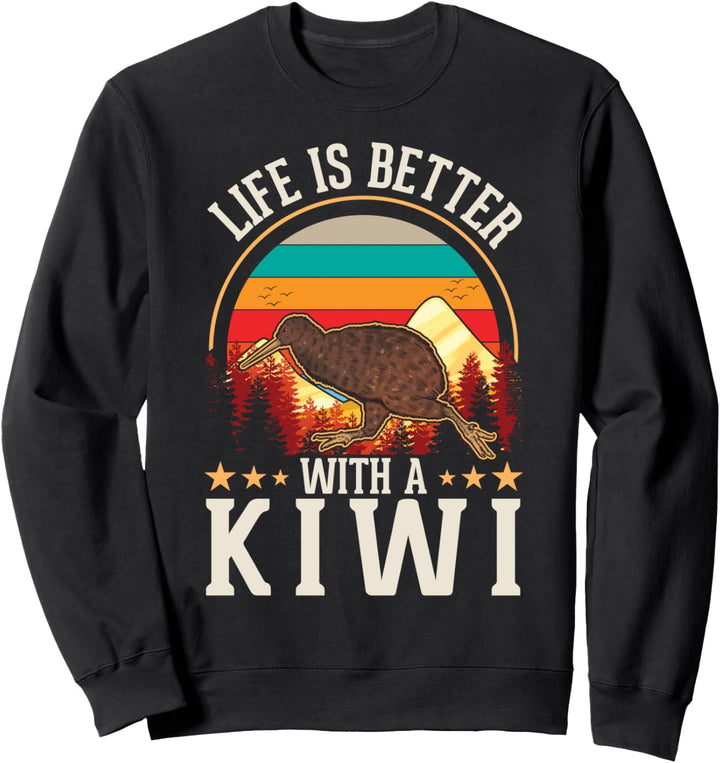 Das Leben ist besser mit einem Kiwi Vogel Sweatshirt