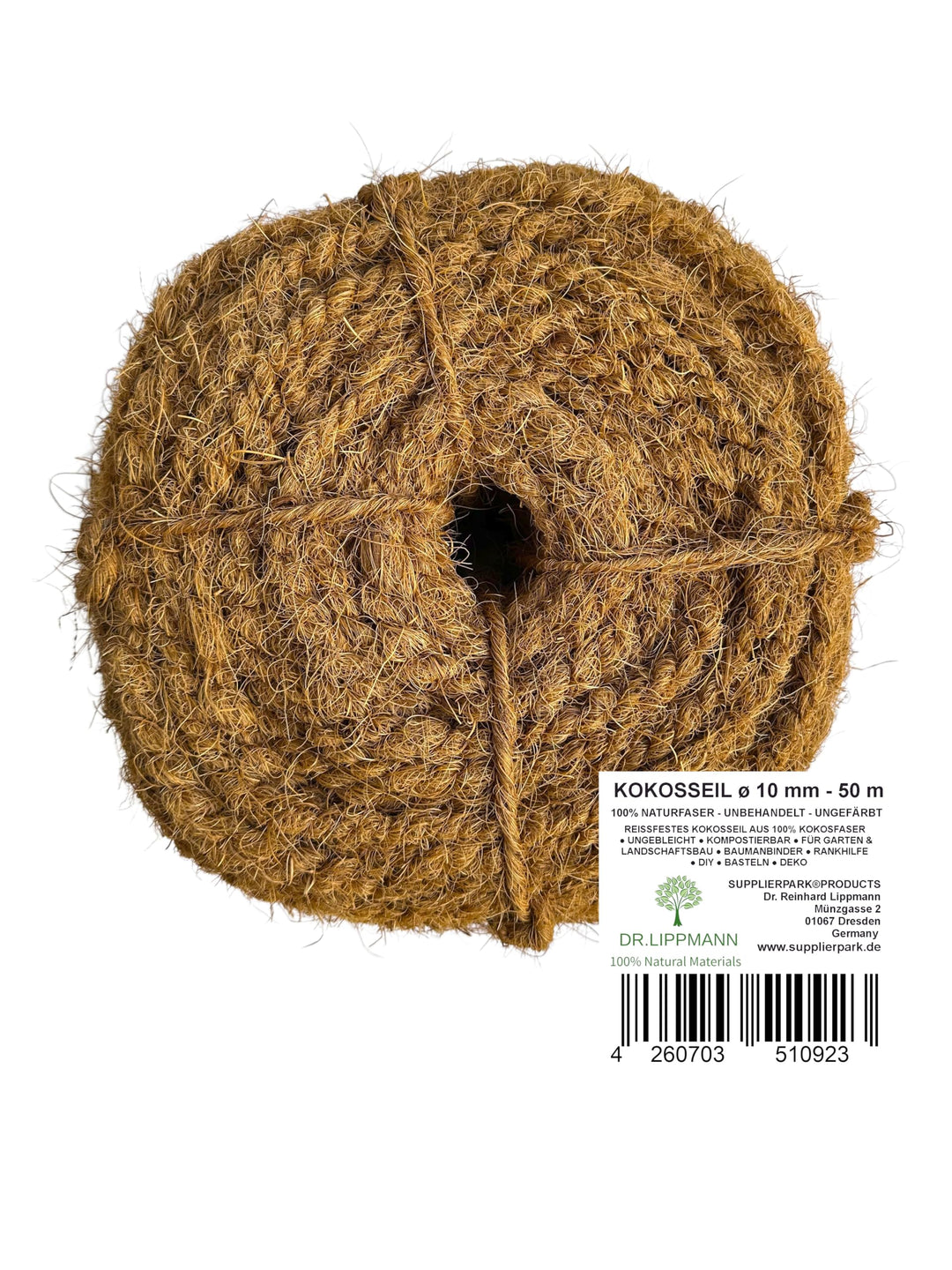 Kokosseile ø 10 mm / 50 m – Reine Naturseile, unbehandelt, für den Garten, zum Baum anbinden und für