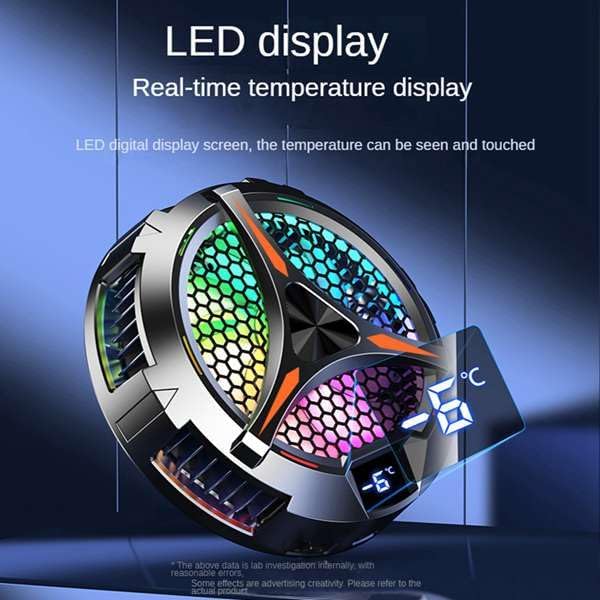 X42 Tablet KüHler Tablet KüHler RGB Beleuchtung 10Cm Magnetischer HalbleiterküHler LüFter für Tablet