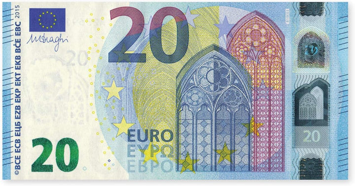 Litfax GmbH 20€ Euroschein/Euro-Geldscheine ca. 175 x 91 mm/banderoliert, je Pack. 75 Stück (10 PG)