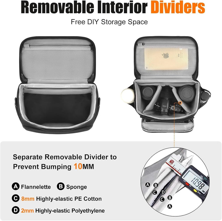 Cwatcun Kameratasche Spiegelreflex Kamera Tasche, wasserdichte Fototasche für Spiegelreflexkameras f