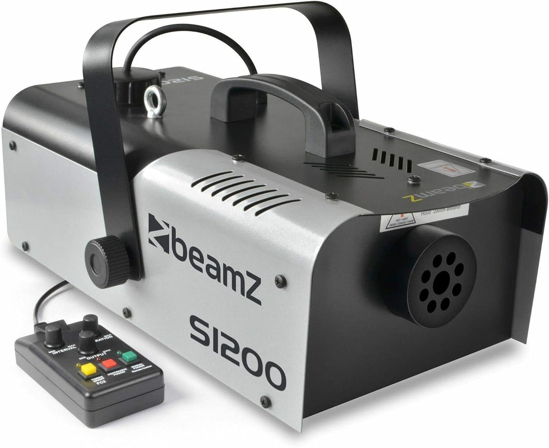 BeamZ S1200 MKII Nebelmaschine 1200 Watt, Fogger, Party Rauchmaschine, Fog Machine mit Intervall, Ti