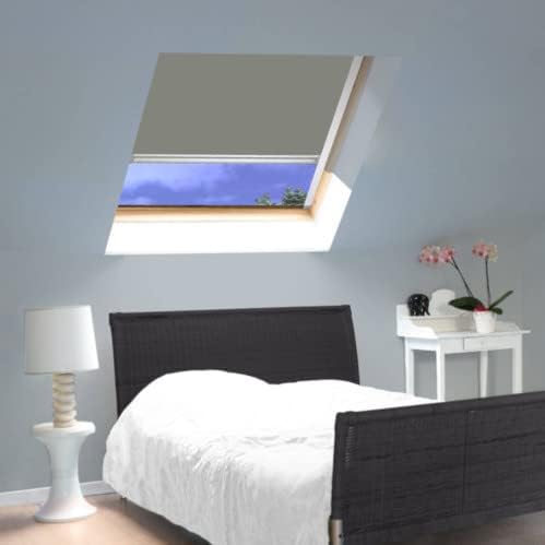 MADECOSTORE Dachrollo, kompatibel mit Velux – Weiss – L100 x H116 Modell S08 – Rahmen aus Aluminium