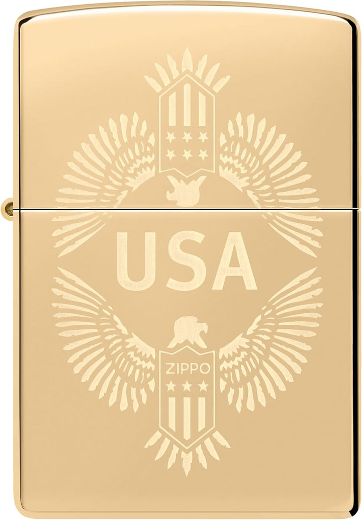 Zippo Adlerfeuerzeuge High Polish Brass, High Polish Brass