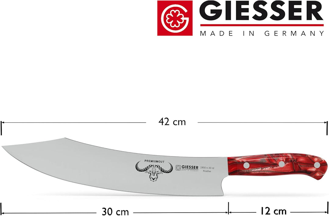 GIESSER 227793067 Premiumcut Barbecue-Messer, Red Diamond 30 cm Barbeque Red Diamond, 30 cm Barbeque