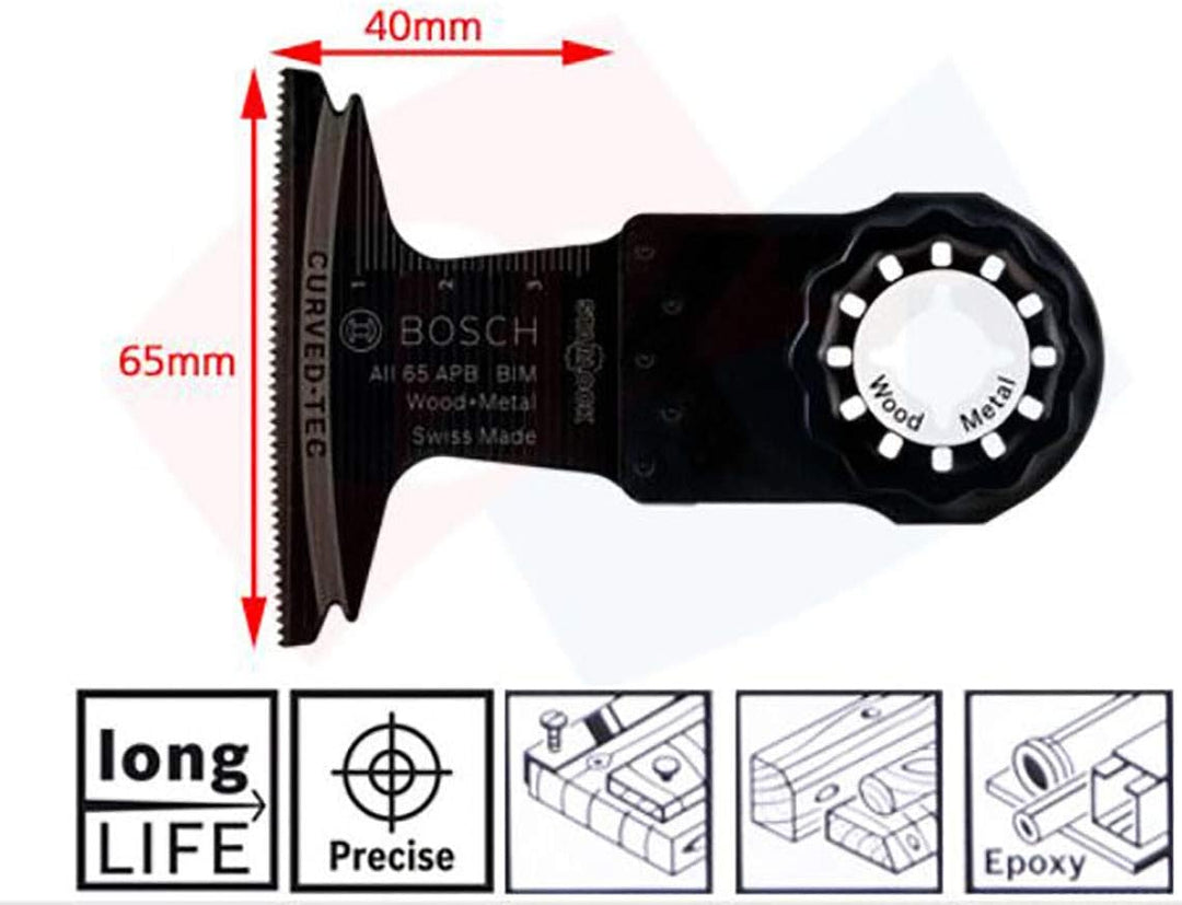 Bosch Professional 5 tlg. Starlock Carbide Tauchsägeblatt/Segmentsägeblatt Set (für Holz und Metall,