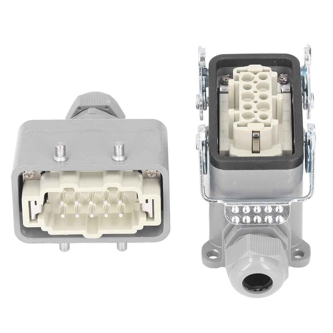 Rechteckiger Schwerer Steckverbinder IP65 16A 500V Wasserdichter Steckverbinder Flammhemmende Schrau