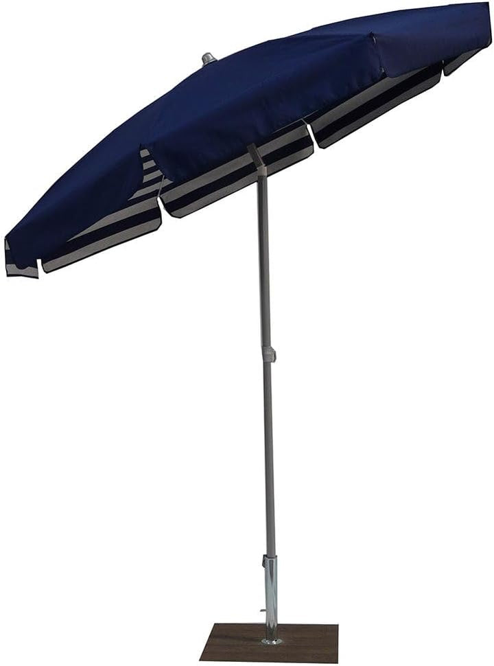 Maffei Art 181 Venezia Sonnenschirm rund Baumwolle Duplex Durchmesser 200 cm Made in Italy blau, bla