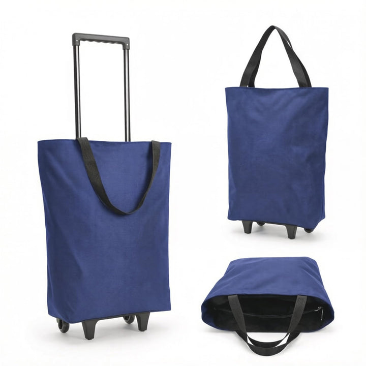 2-in-1 Einkaufstrolley, 30x20x42cm Einkaufstasche auf Rollen, Tragbare Multifunktionale Faltbare Ein