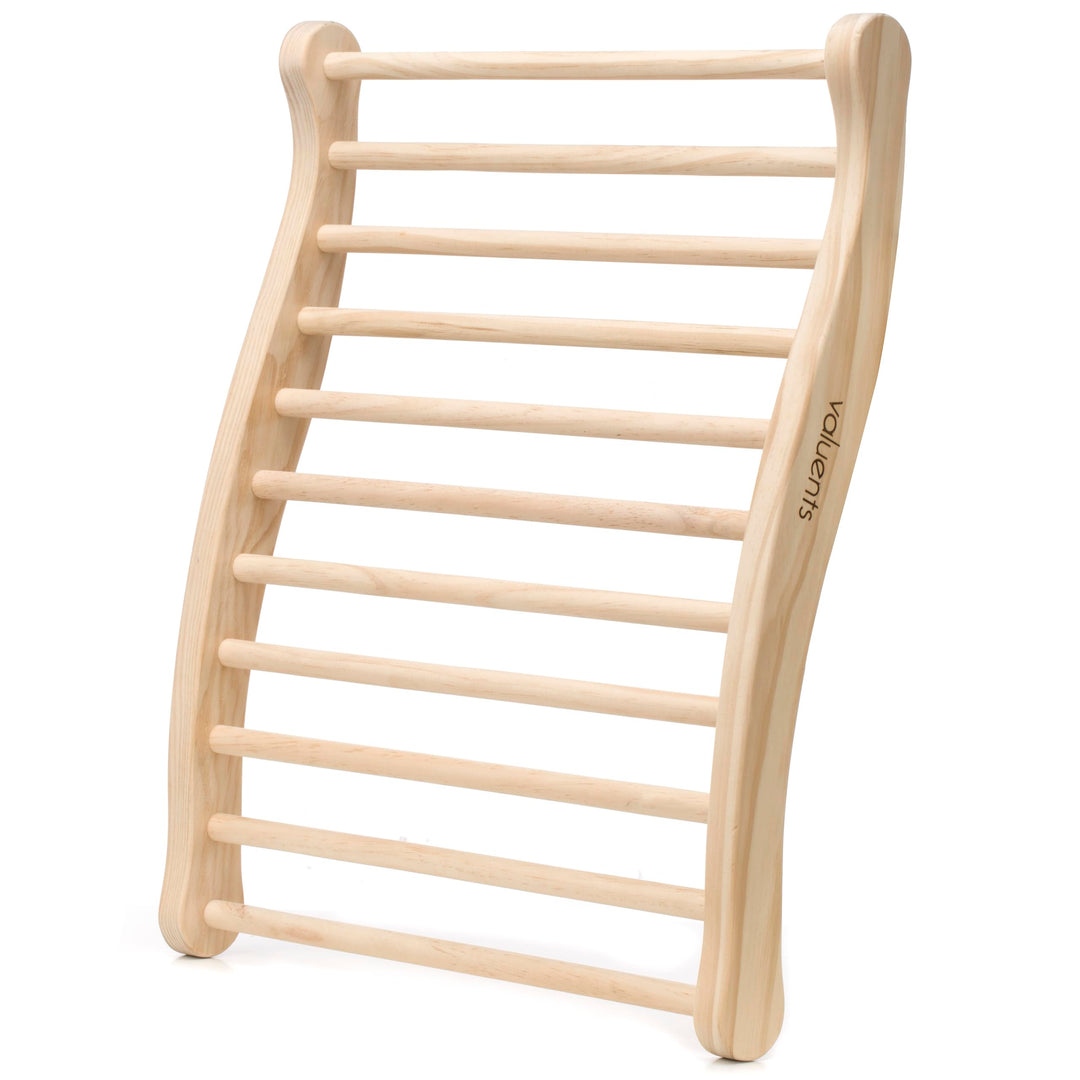 valuents Rückenlehne für Sauna &amp; Infrarotkabine – ergonomisch – Sauna Zubehör aus Kiefernholz – Saun