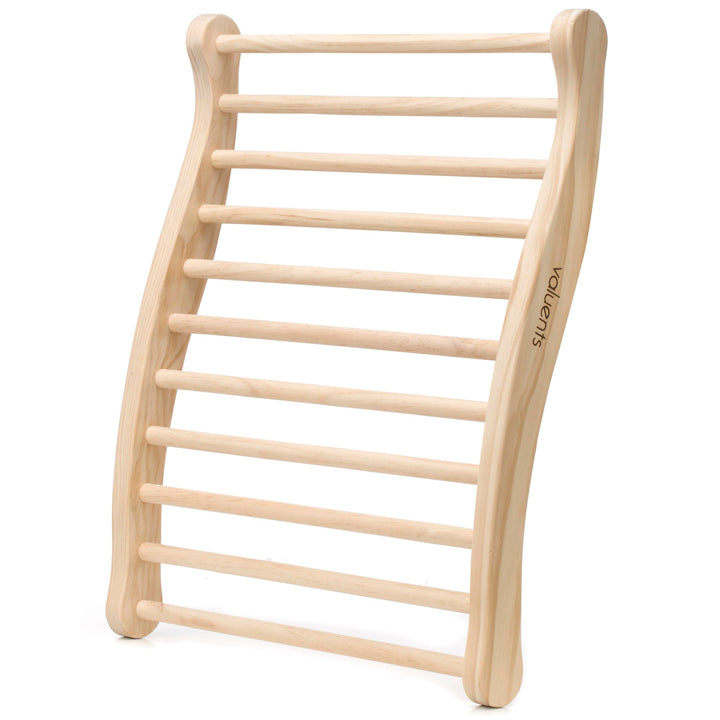 valuents Rückenlehne für Sauna &amp; Infrarotkabine – ergonomisch – Sauna Zubehör aus Kiefernholz – Saun