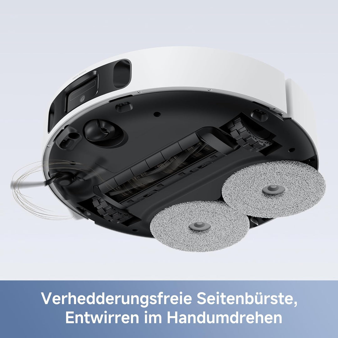 Mova E40 Ultra Saugroboter mit Wischfunktion, Autom. Leerung und 19.000 Pa, MaxiReach-Wischmopp-T.,