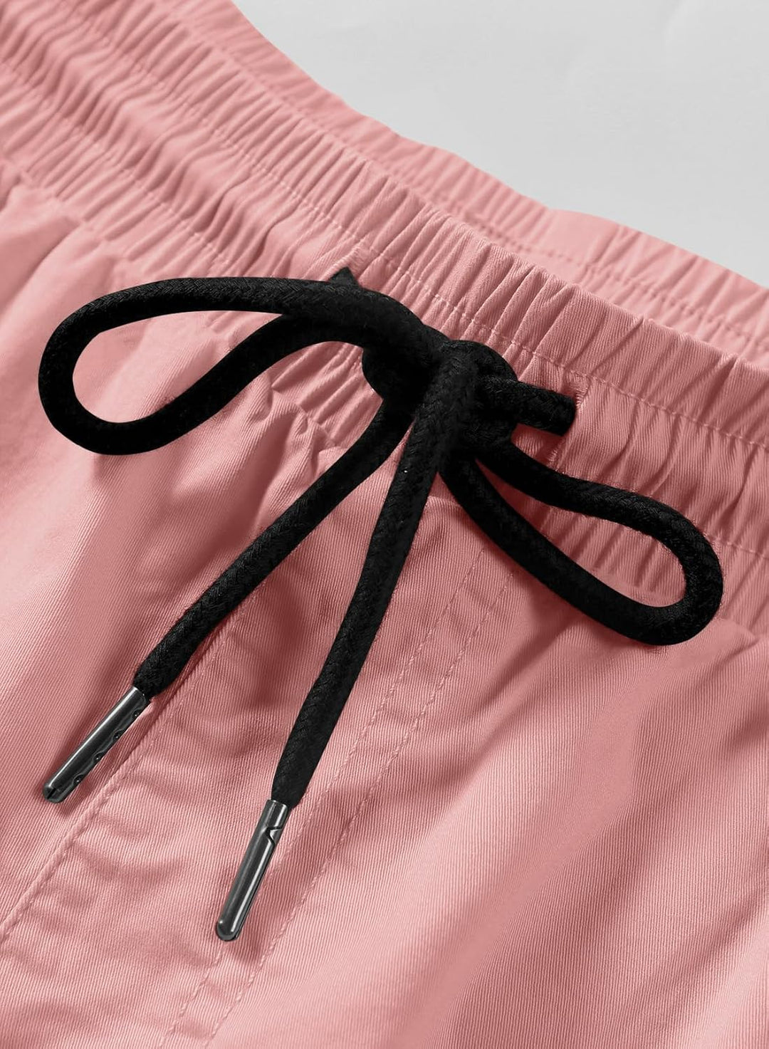 JMIERR Kurze Hosen Herren Shorts Herren Sommer Chino Baumwolle Elastische Taille mit Taschen S Rosa,