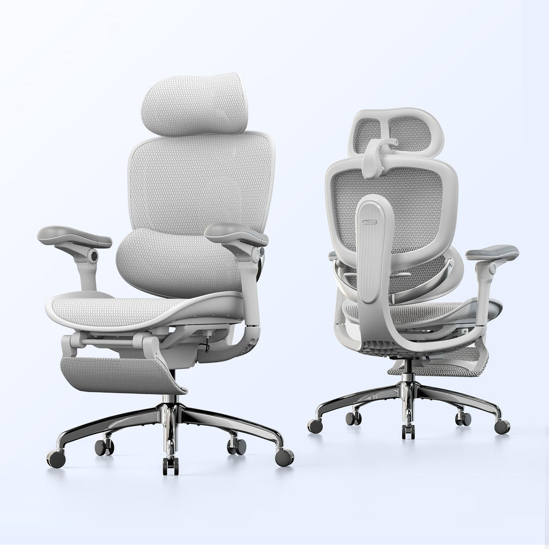 SIHOO Doro C300 V2 Ergonomischer Bürostuhl mit Fussstütze, Netz-Schreibtischstuhl mit 8D-Armlehnen,