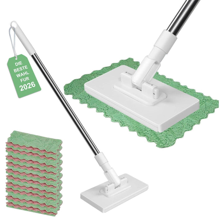 NEU Wischmopp mit Druck-Klemm-System Hygienischer 1-Knopf-Wechsel ohne Händewaschen Automatisches Kl