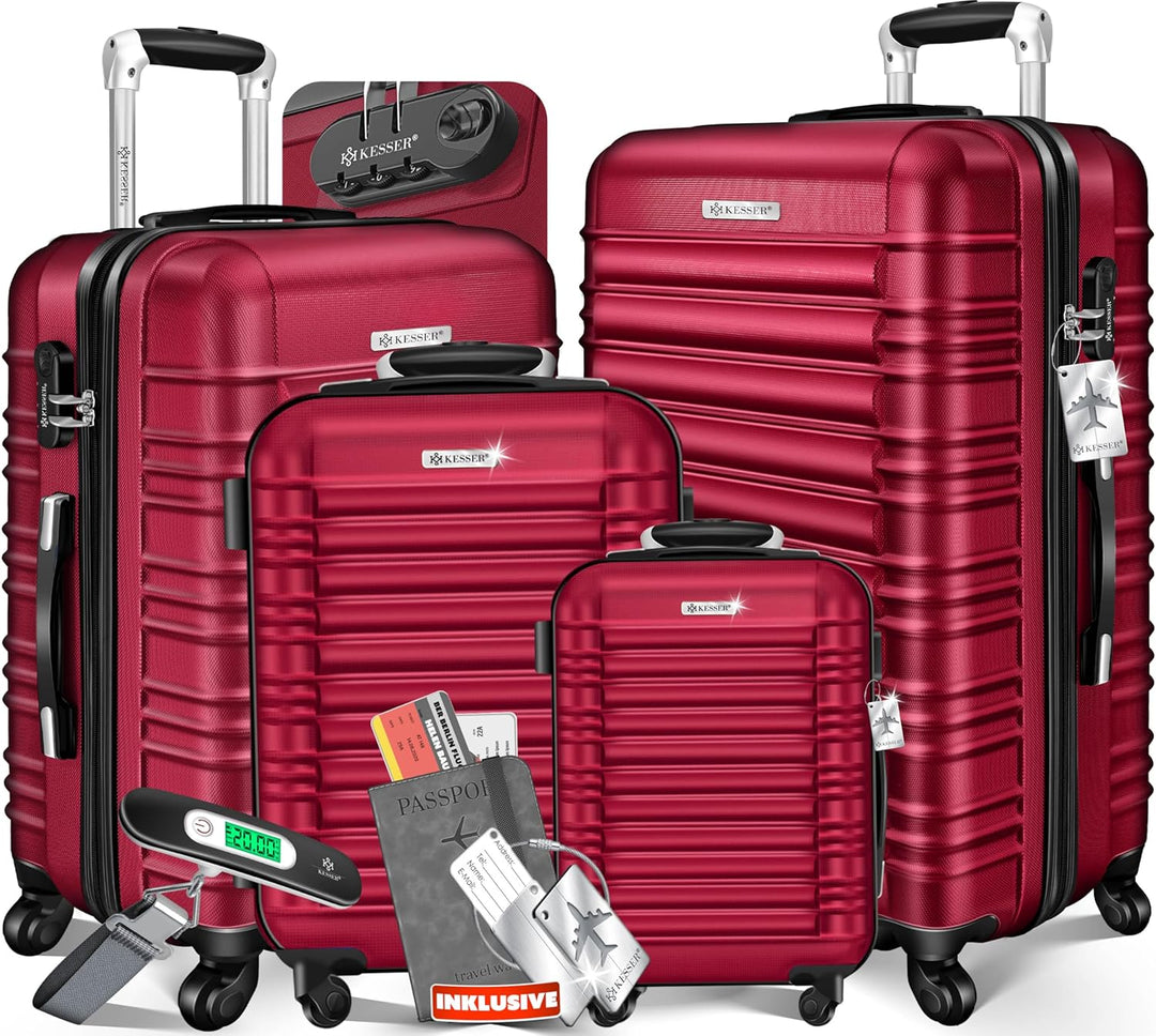 KESSER® 4tlg. Hartschalenkofferset Hard Shell Basic Hartschalenkoffer Trolley Koffer Reisekoffer Rei
