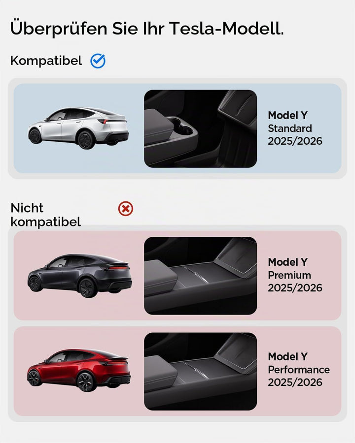 Spigen Tesla Model Y 2026 Juniper (NUR Standard) Auto Mittelkonsole Organizer Erweiterung, rutschfes