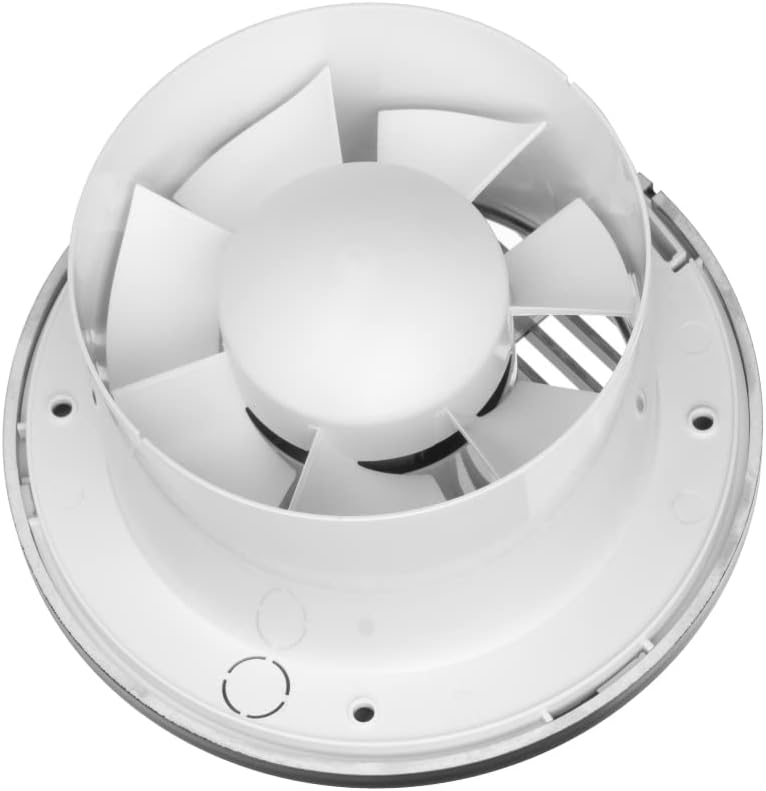 EUROPLAST Ø 125mm Bad-Lüfter - Fan zur Belüftung in Bad und WC gegen Feuchtigkeit - Leise Ventilator