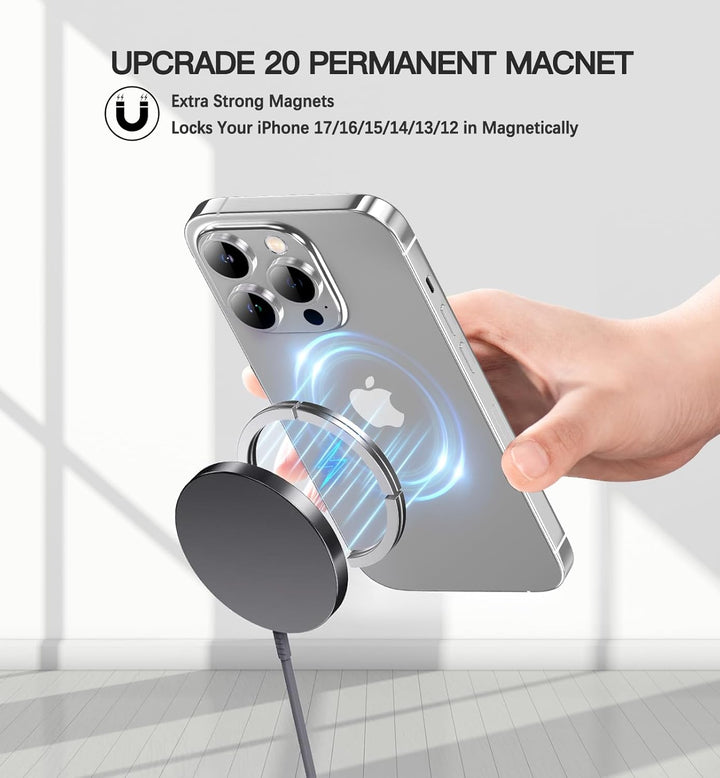 Mag-Safe Ladegerät Wireless Charger iPhone, 15W Schnell Apple induktive ladestation für iPhone 17/16