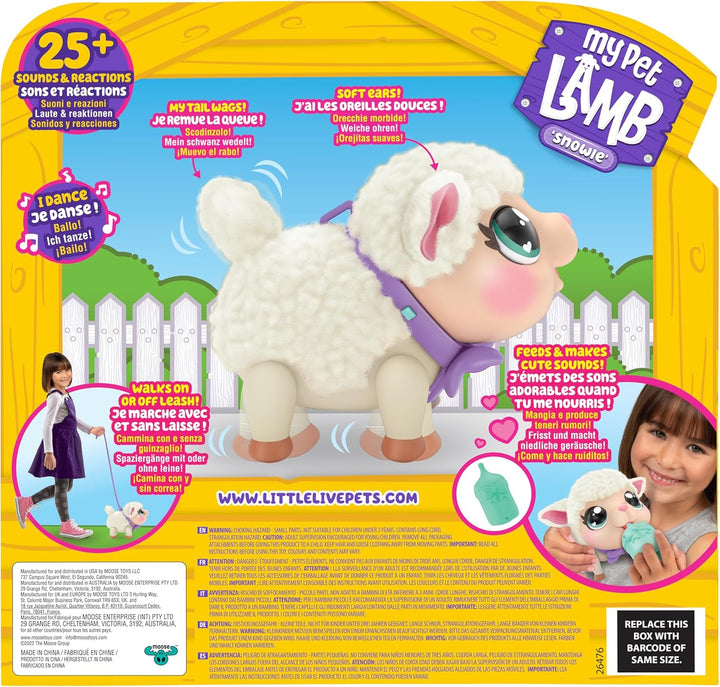 Little Live Pets Schäfchen Snowie: Interaktives Spielzeug-Lamm mit weichem Stofffell, das läuft und