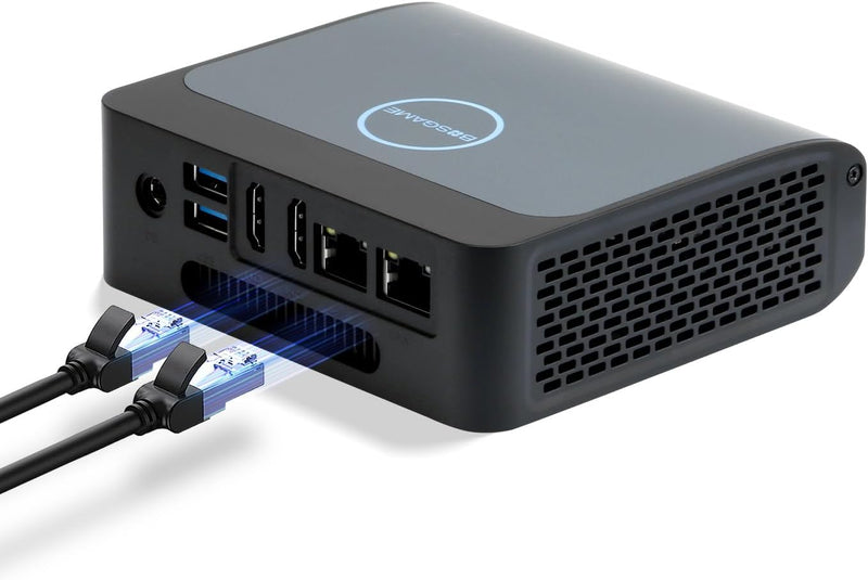 BOSGAME E1 Mini PC [2.5G Dual LAN], 16GB DDR4 512GB SSD Intel 12th Gen N100 (bis zu 3.4GHz), Mini De