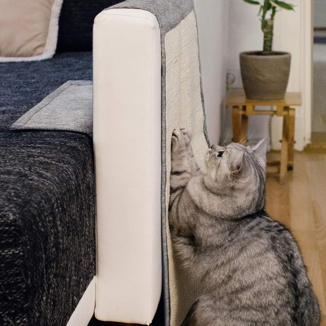 Navaris Katzen Kratzmatte Kratzschutz Sofa - Sisal Kratzteppich 130 x 45 cm für Katze - Couch Katzen