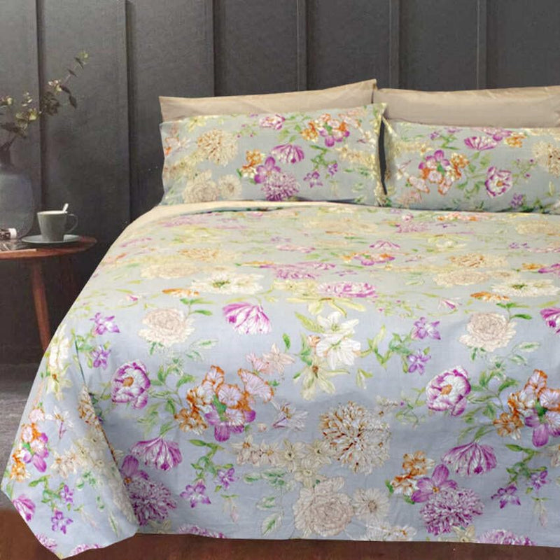 Zucchi - Bettwäsche-Set für Maxi und 2 Kissenbezüge, Erica P5, Doppelbett aus reiner Baumwolle, herg