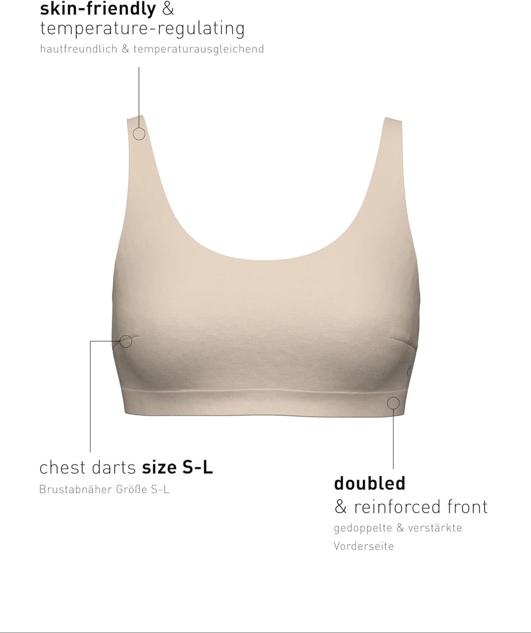 CALIDA Damen Natural Skin Bustier 32-34 Black C2c, 32-34 Black C2c