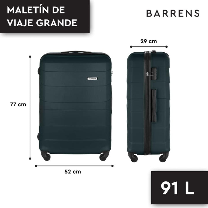 BARRENS Grosser Koffer Zwillingsrollen Hardcase Reisekoffer Koffer Trolleys Hartschale Rollkoffer Gr