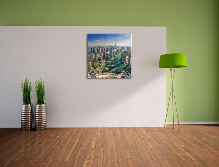 Dubai Hotel Burj al Arab, Format: 70x70 auf Leinwand, XXL riesige Bilder fertig gerahmt mit Keilrahm