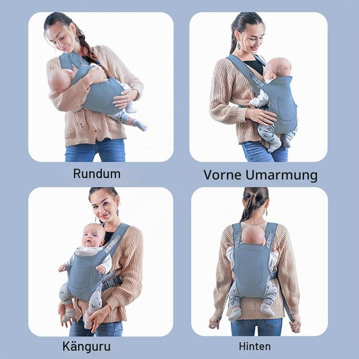 Babytrage Neugeborene Ab Geburt,Tragetuch Baby Neugeboren,Babytrage Ab Geburt,4-in-1 Babytrage mit 4