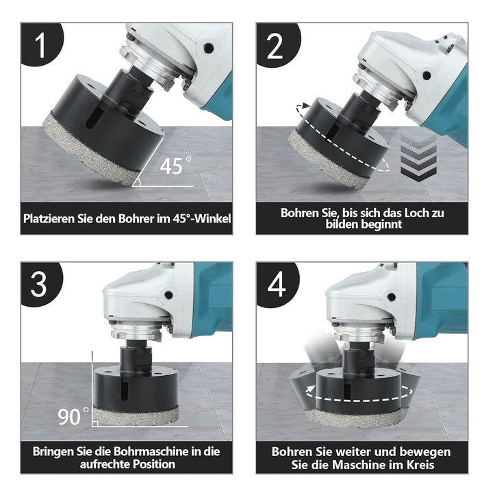 60mm Trocken Diamant Kernbohrer, M14 Gewindeanschluss Vakuumgelötete Lochsäge für Mauerwerk, Diamant
