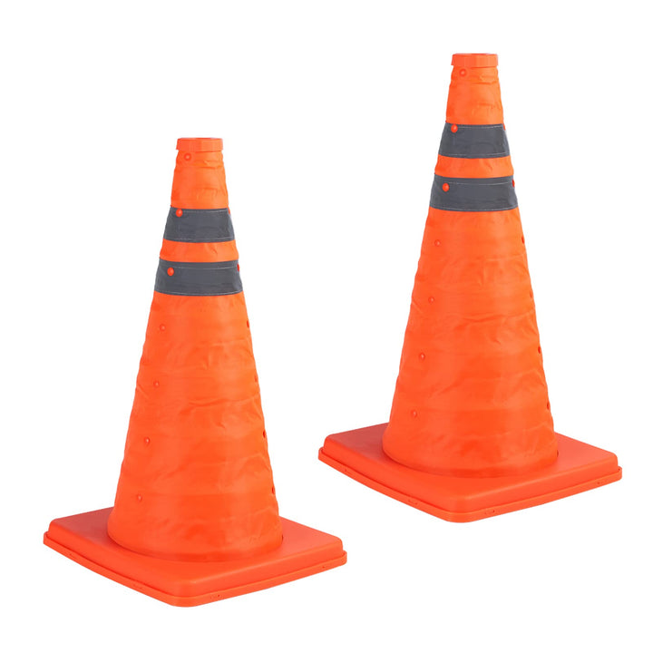 2Pack 18 Zoll zusammenklappbare Verkehrskegel/Verkehrskegelschild/Mehrzweck-Popup-Reflektierender Si