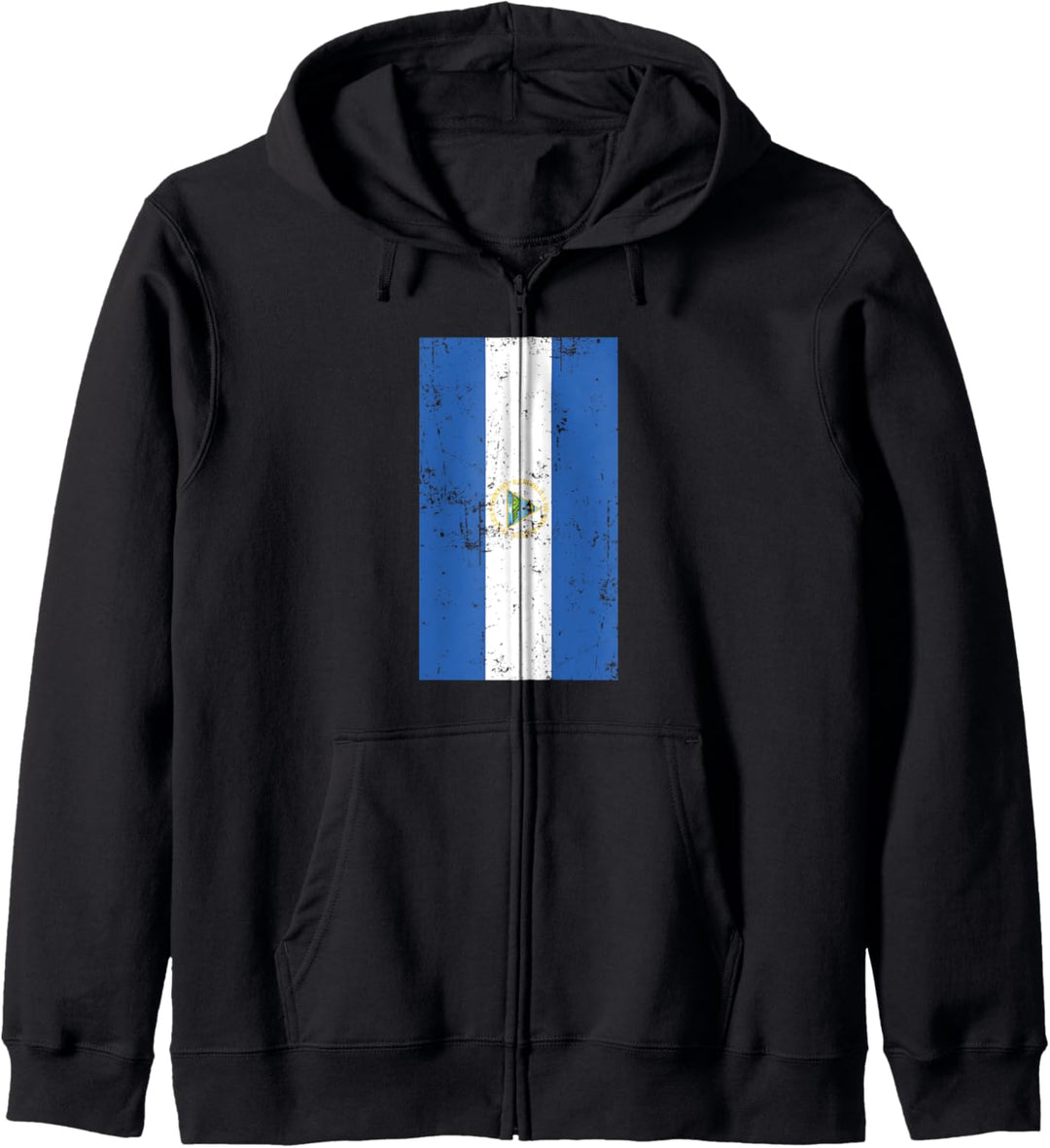 Nicaragua Central America Managua Distressed Flag Kapuzenjacke