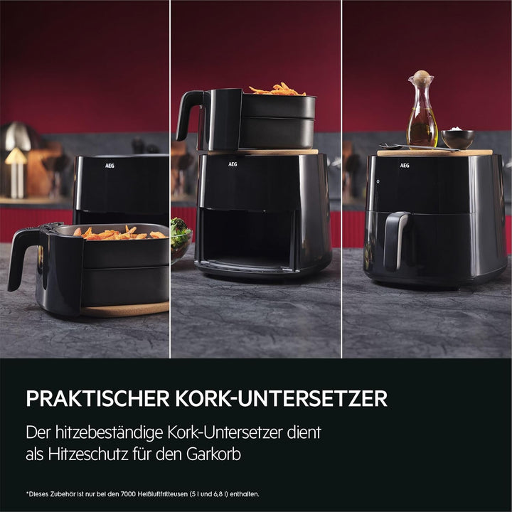 AEG 7000 Heissluftfritteuse AAF7B / Fassungsvermögen: 6,8 l AAF7B Schwarz Schwarz 6,8l Fassungsvermö
