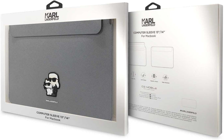 Karl Lagerfeld Sleeve KLCS14SAKCPMG 14" Silber Saffiano Karl&Choupette