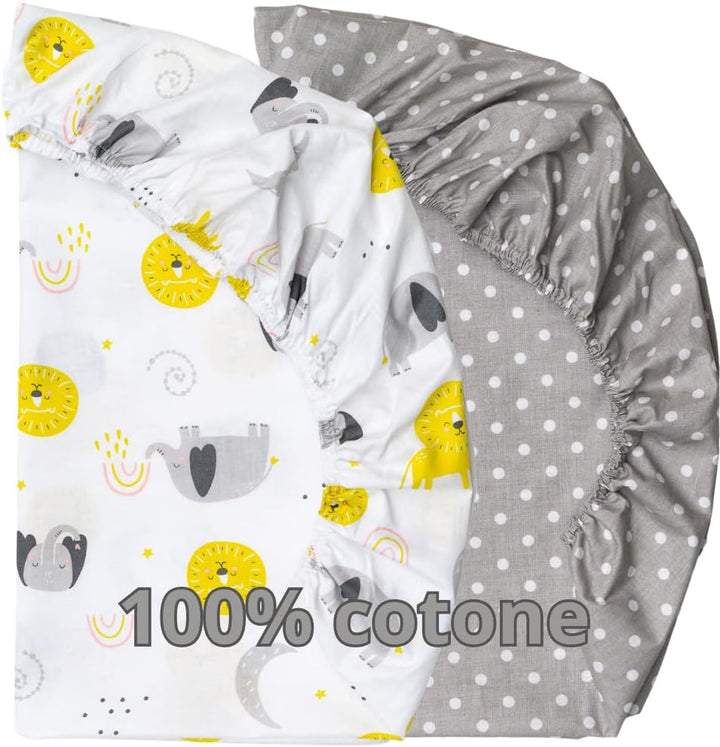 FlyIdeas Next 2 Me Spannbettlaken Beistellbett 83x50 cm, 2 STK. - 2 Spannleintuch Matratzenschoner f