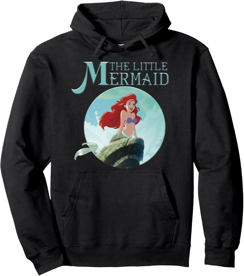 Disney The Little Mermaid Ariel Rock Splash Poster Pullover Hoodie