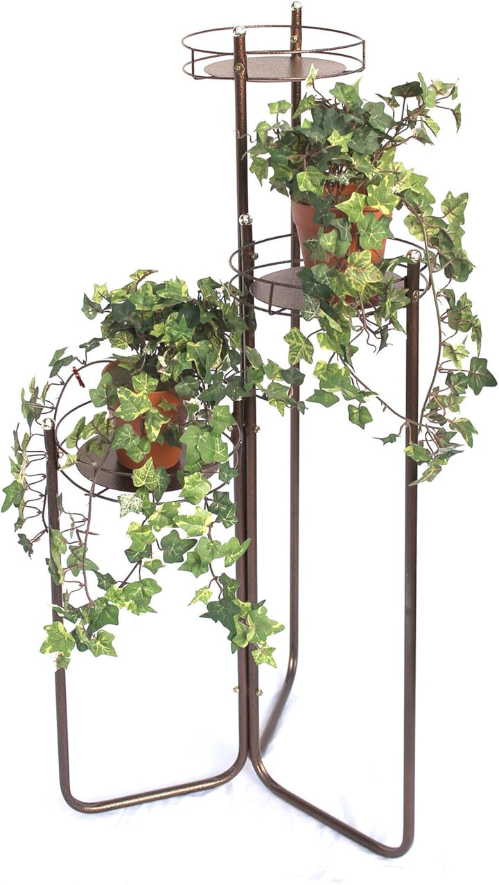 DanDiBo Blumentreppe Metall 90 cm Blumenständer mit 3 Ablagen Art.2A Blumenregal Blumensäule Pflanze