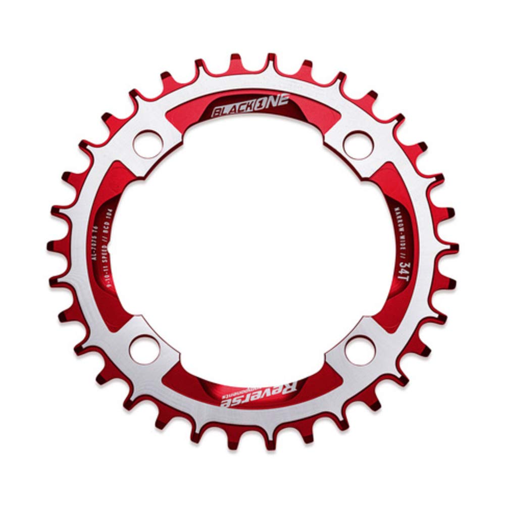 Reverse Kettenblatt Black One Narrow Wide 104mm schwarz/rot 104mm 34T, 104mm 34T