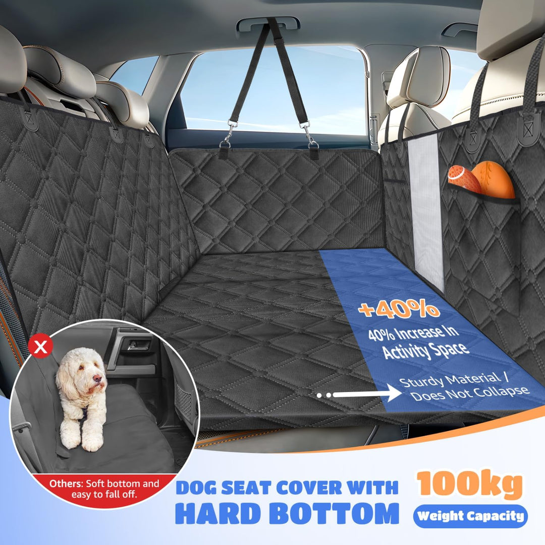 Nobleza Autoschondecke für Hunde mit Harter Unterseite, Hundesitz Auto Rückbank Verbreitert, Hundede