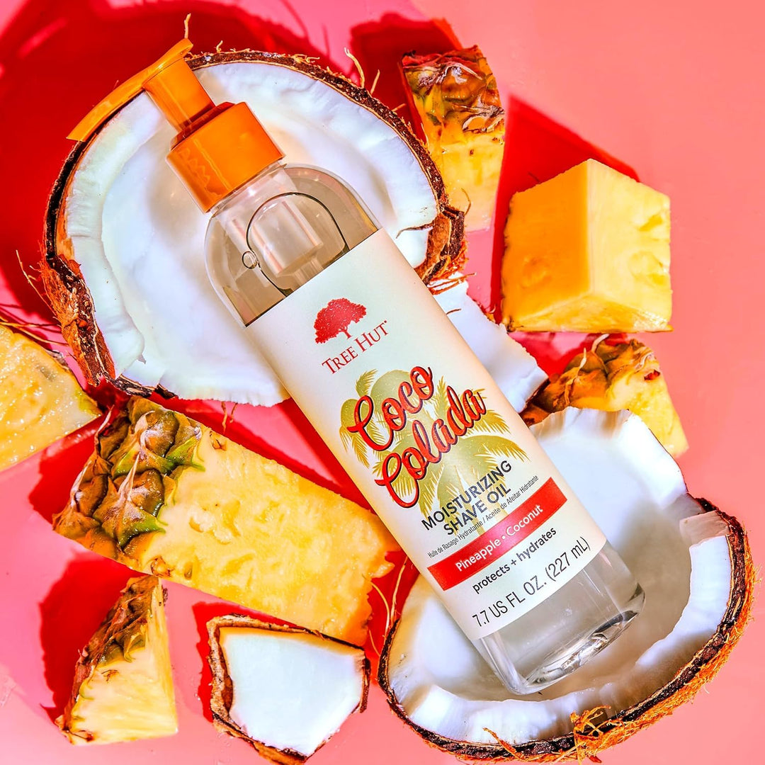 Tree Hut Bare Coco Colada Moisturizing Shave Oil, 7.7 fl oz, Gel-to-Oil Formula, Ultra Hydrating Bar