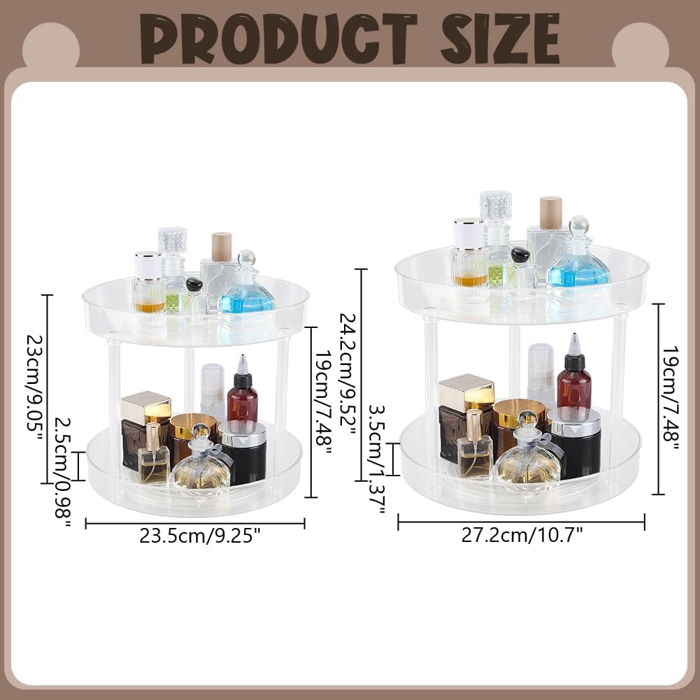 360° Drehbarer Acryl Makeup Organizer Klarer Acryl Drehteller Organizer Für Schrank Küche Vorratsrau