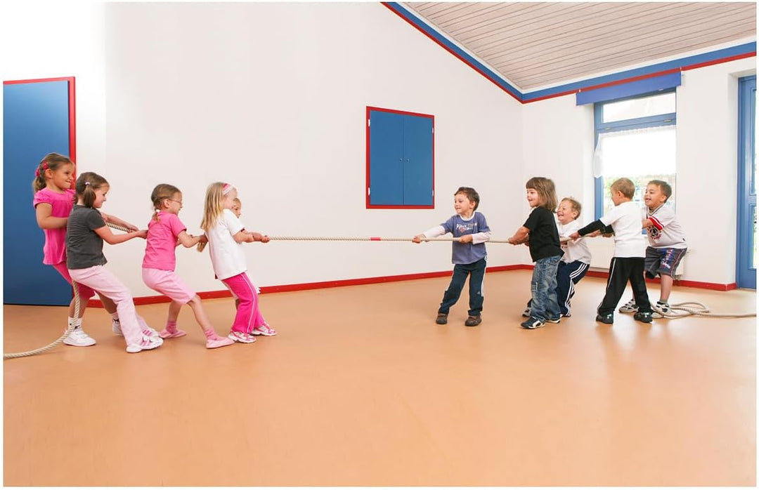 Sport-Thieme Ziehtau Indoor | Hochwertiges Seil zum Tauziehen für Innenräume, Kita, Schule | Aus gri