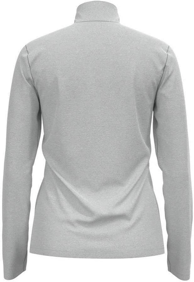 Odlo Damen Midlayer 1/2 Zip Roy Pullover S Odlo Silver Grey - White - Stripes, S Odlo Silver Grey -