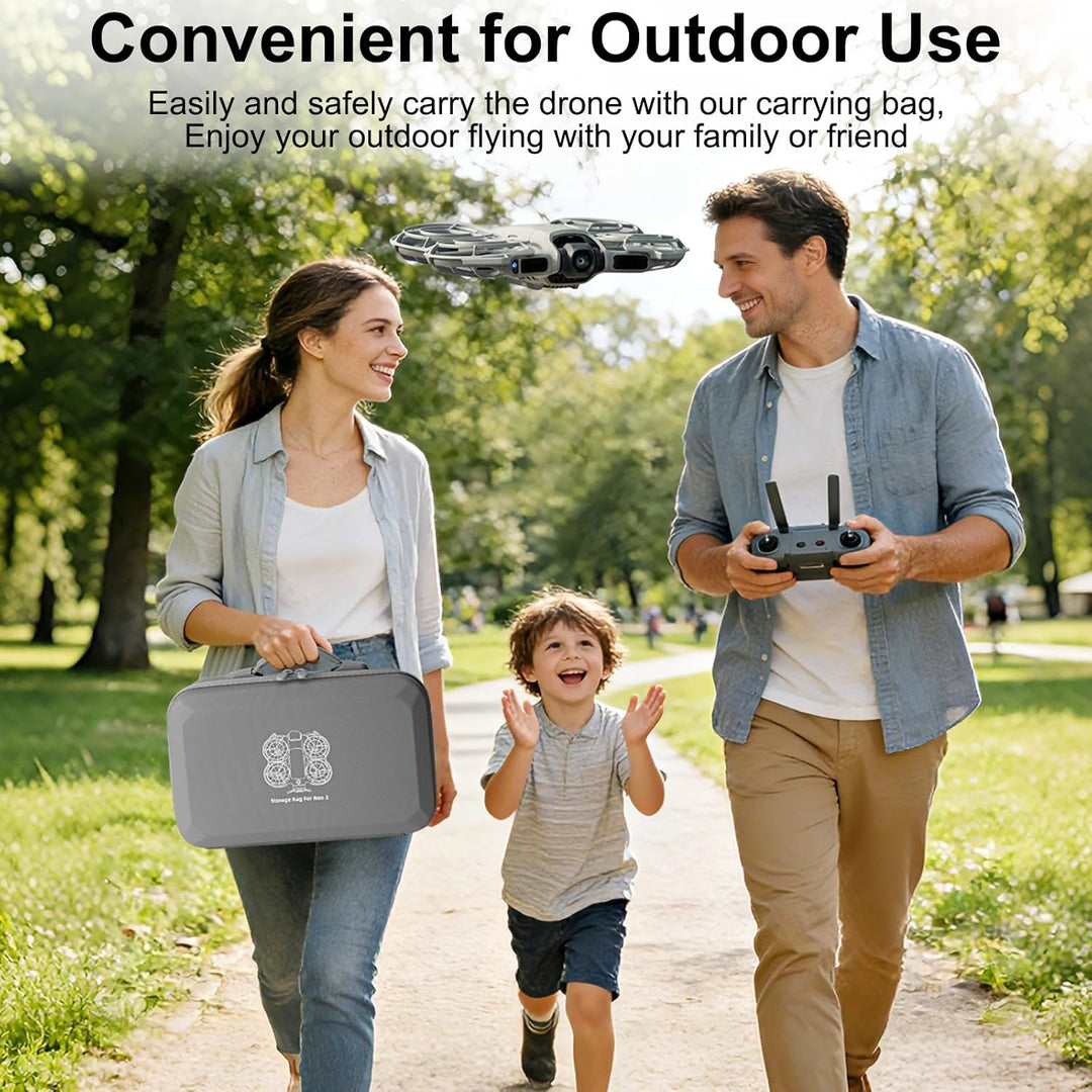 Tasche für DJI Neo 2 Case, Tragbar PU Case für DJI Neo 2 Fly More Combo Zubehör, Neo 2 Tasche, Reise